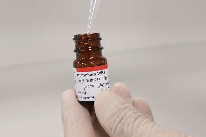 Multichem WBT Vials - level one, level two and level three